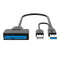 USB to SATA Adapter Cable Data Converter 3.0 to 2.5''/3.5'' For HDD SSD USB: