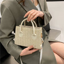Straw Beach Tote Shoulder Bags Women Handmade Woven Leather Lady Crossbody Bag