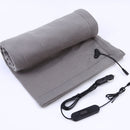 Electric Car Blanket Heated Fleece Travel Throw with Timer (Grey) Newly