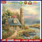 40x40cm Colorful DIY Paint By Numbers Kit Seaside Villa House Decor Gift Ar