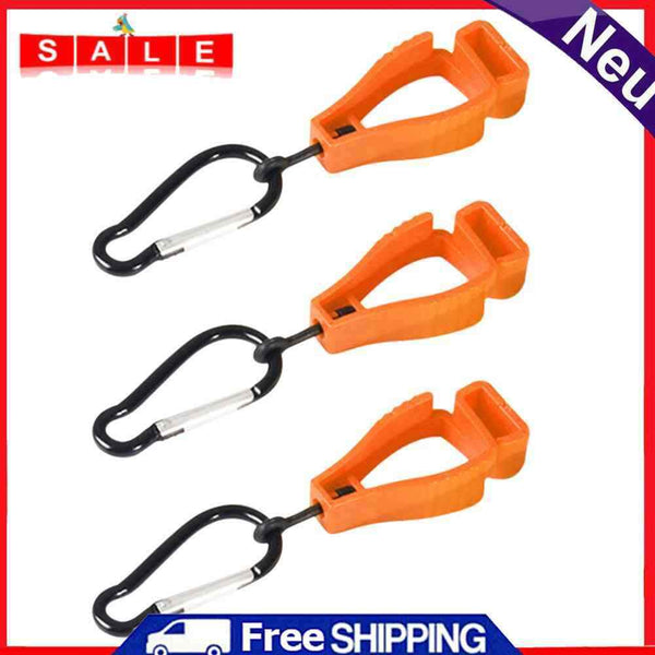 6pcs Glove Grabber Clamp Catcher Safety Working Clip Holder Hanger (Orange)