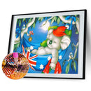 5D DIY Diamond Painting Koala Flag Full Round Drill Mosaic Art Picture Decor