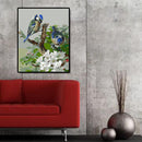 40x50cm Coloring Painting Canvas Drawing Two Blue Birds Digital Coding Pict