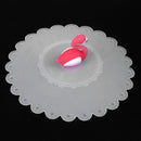 Creative Flamingo Anti-Dust Tea Cup Cover Cap Silicone Leakproof Coffee