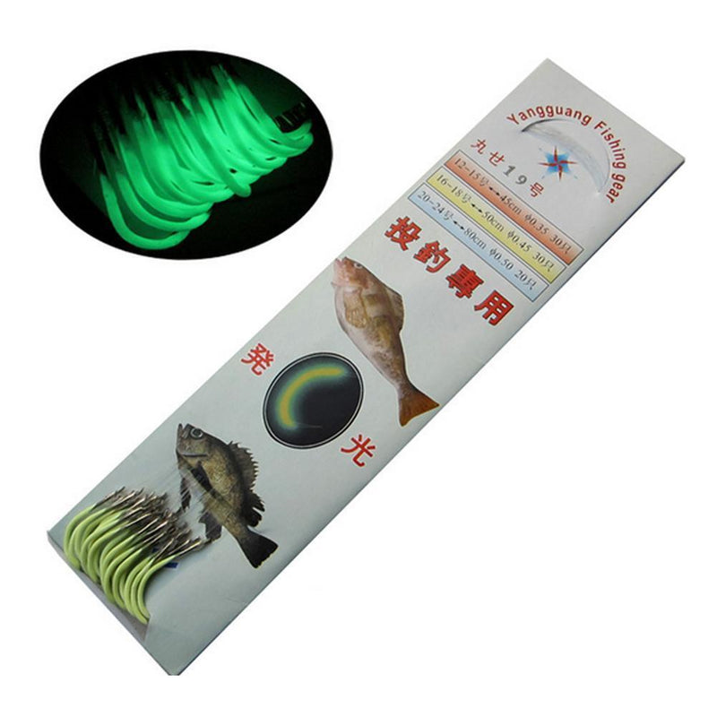 30pcs Luminous Fishing Hook Barbed Tackle High Carbon Steel Agrafe Line