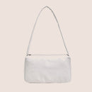 Fashion Women Small Shoulder Underarm Bag PU Leather Totes Handbag (White)