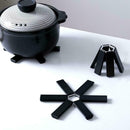 Black Foldable Non-slip Heat Resistant Pad Trivet Pan Kitchen Holder Mat ne C5Q6