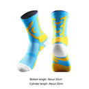 Men Compression Football Socks Sports Baseball Soccer Socks (Sky Blue)