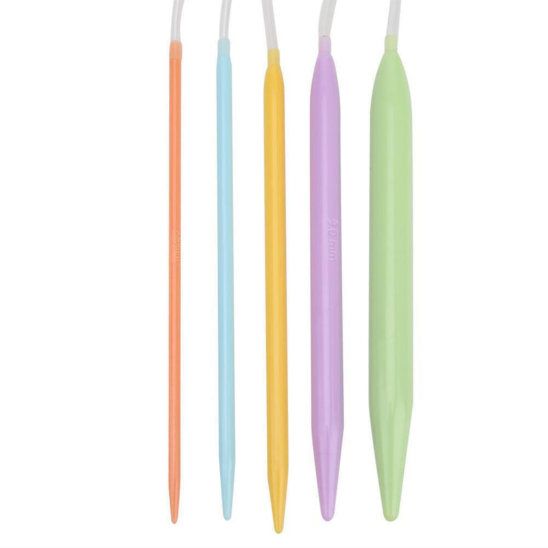 12 Pairs Aluminum Change Head Circular Knitting Needle Scarf Sweaters Woven Tool