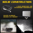 150W 15000LM 4x6 LED Headlight Hi/Low Sealed Beam Headlamp for Wrangler IP67