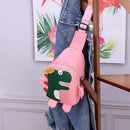 Kids Chest Bag Cute Fanny Cartoon Cross-body Money Pouch (Pink Dinosaur)
