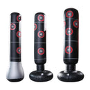 Inflatable Boxing Bag Train Punching Stand Fitness Equipment (Black 1.6m)