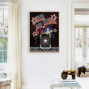 5D Diamond Painting Independence Day Full Round Drill DIY Wall Home Decoratio