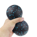 Peanut Massage Ball Body Fascial Yoga Exercise Fitness Ball (Black Blue) Newly