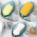Soap Holder Leaf Shape Soap Box Sponge Storage Plate Tray Drain Soap Holder Box