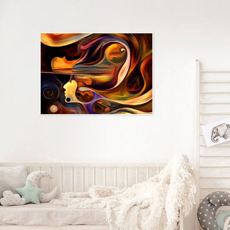 Oil Paint By Numbers Picture DIY Drawing Modern Abstract Painting Kit Art Newly