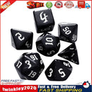 7pcs/Set Multi-Sided Digital Dices D4 D6 D8 D10 D12 D20 for TRPG (White) Newly