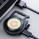 Multi-functional LED COB Flashlight Keychain for Camping Work Light Corkscrews