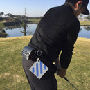 Golf Ball Cleaning Bag with Buckle Double-Sided Golf Wiping Towel (Gray) Newly