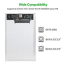 USB 3.1 Type-C Hard Drive Box 2.5"" SATA HDD SSD External Case for Laptop PC