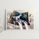 5D Diamond Painting Kit DIY Waterfall Landscape Full Round Drill Home Decorat