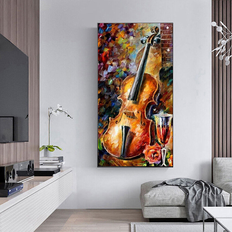 Abstract Guitar Oil Paint By Numbers Kit DIY Acrylic Painting on Canvas Drawing
