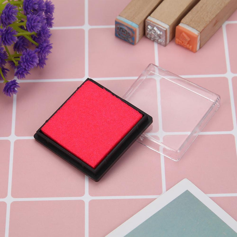 Fingerprint Square Inkpad for DIY Scrapbook Card Paper Craft Stamp (Pink) Newly