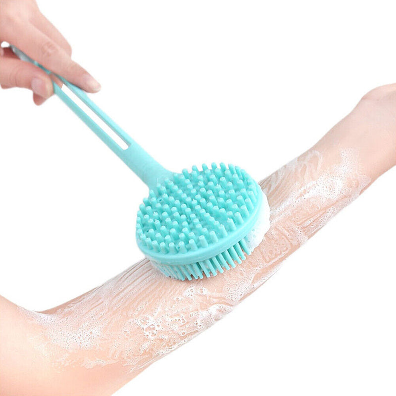 Multifunctional Silicone Brush Body Long Handle Double-Sided Bath Shower Brush