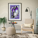Purple Butterfly 5D DIY Full Round Diamond Painting Rhinestones Mosaic Beadwork
