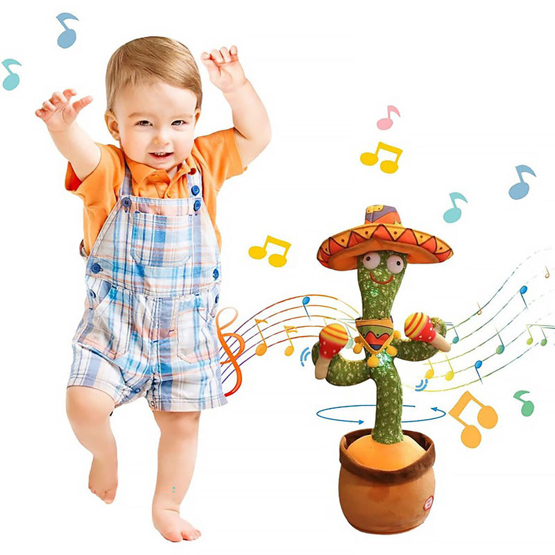Dancing Cactus Talking Repeats What You Say Electronic Plush Toys with Ligh