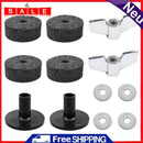 12pcs Drum Set Felt Washers Sleeves Wing Nuts Musical Instruments Drum Accessory