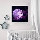 Purple Moon Oil Paint By Numbers Kit DIY Acrylic Painting on Canvas Frameless