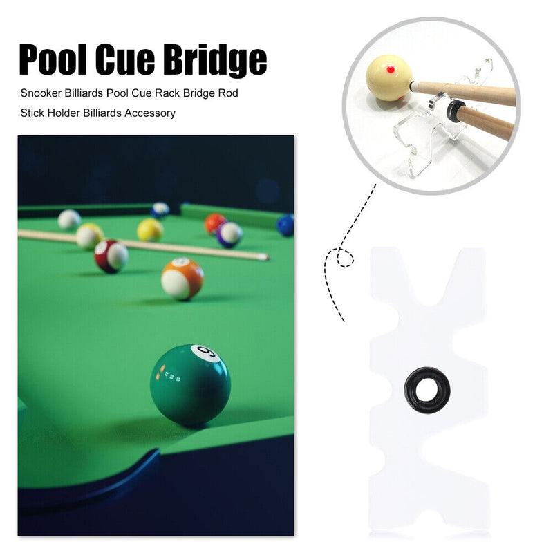 Transparent Snooker Billiards Pool Cue Rack Bridge Head Billiards Accessori