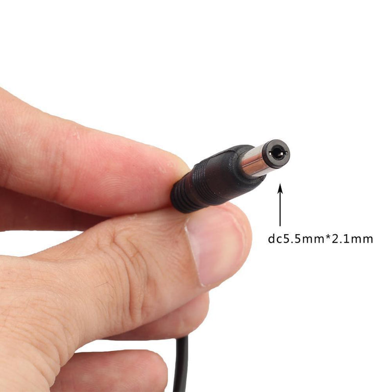 5.5x2.1mm to Cigarette Lighter Power Supply Adapter Cable with Switch Fuse