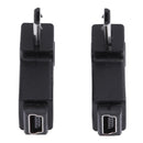 2pcs 90° Mini-USB Female, Micro-USB Male Adapter Male