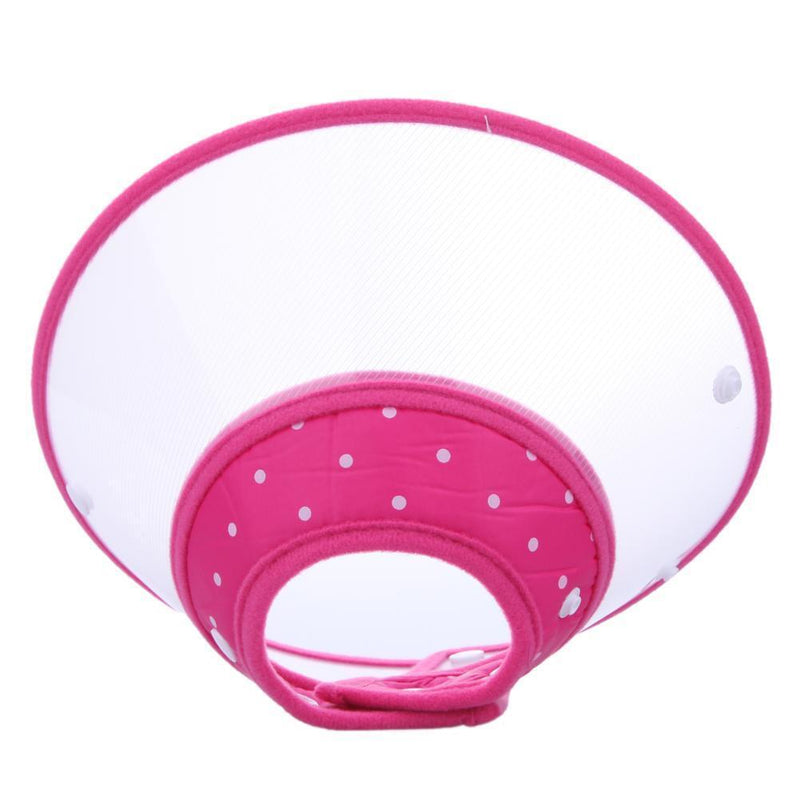 Dog Wound Recovery Cover Pet Anti-Bite Lick Medical Cone Collar (Pink S) Newly