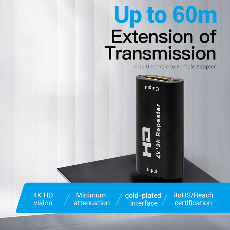 HDMI Repeater Extender Amplifier Video Audio Signal Booster for Monitor HDTV