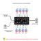 1 to 8 Multi Way Splitter RGB PWM Hub Controller Adapter (5V 3Pin+Shell) Newly