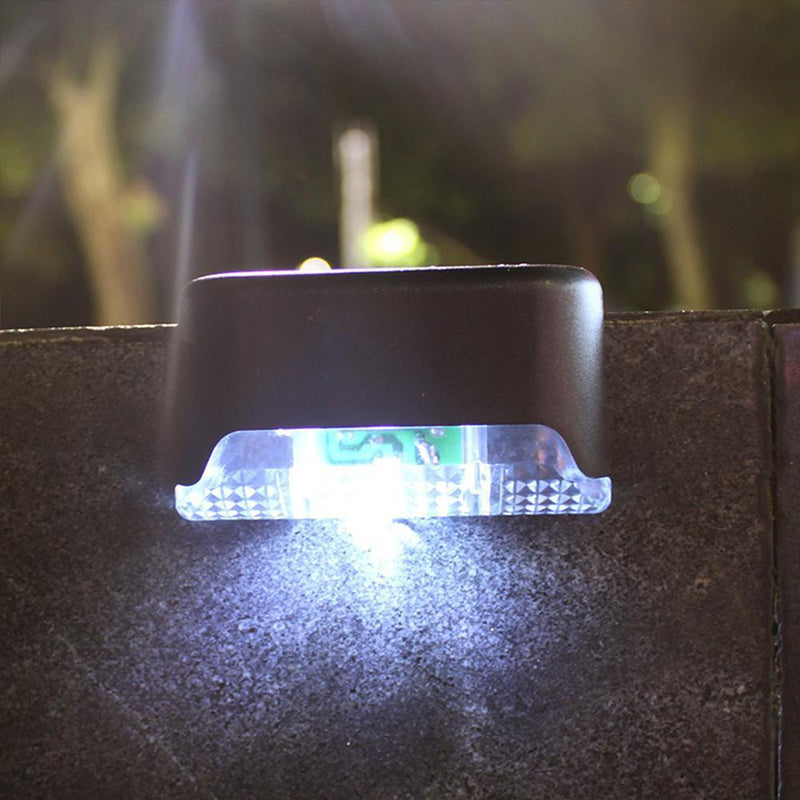 20pcs LED Solar Deck Lights Outdoor Pathway Yard Stairs Fence Lamps (White)