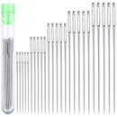 25Pcs Big Eye Stitching Needles Leather Yarn Knitting Sewing Needles Tool Y9N8