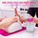 3pcs Push Down Dispenser, Empty Bottle Container for Nail Polish Remover, 180ml