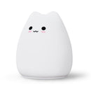 Cute 7 Color LED Night Light Soft Silicone Cat Pat Lamp Kids Gifts (Cute) Newly