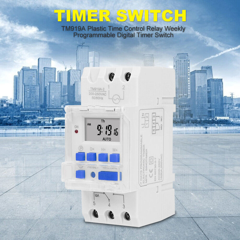 TM919A-2 Time Control Relay Weekly Programmable Digital Timer Switch (220V)