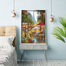 Full Embroidery Stamped Paris Scenery DIY 11CT Cotton Thread Cross Stitch K