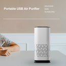 Portable USB Negative Ion Air Purifier w/ Filter Home Odor Remover (White)