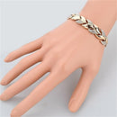 Gift Braided Leaf Bracelets Crystal Bangle Shiny Bridal Wedding Jewelry