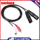 RCA to 2 RCA Male to Male Audio Cable for Mixer Home Theater TV Amplifier Sound