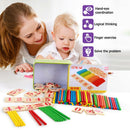 Wooden Toys for Children Mathematics Game Stick Math Numbers Counting Rods