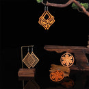 Wooden Wood Earrings Bohemian African Pendant Dangle Earrings Earring Making