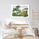 11CT 3 Beach Printed Full Embroidery Back Garden Needlework Cross Stitch Kit